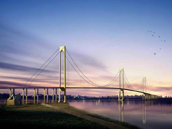 长江大桥案例分析资料下载-[泰州]三塔悬索长江大桥设计及创新总结