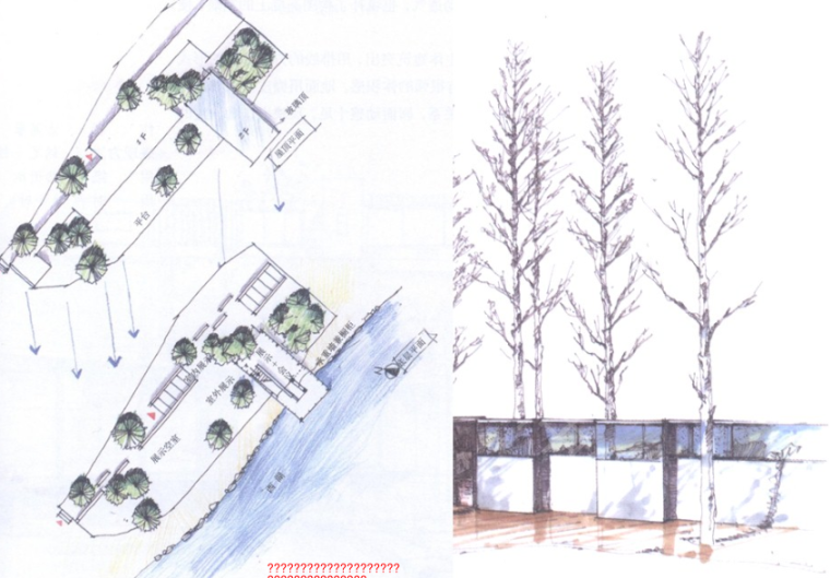 园林小场景的快题设计资料下载-园林建筑考研快题