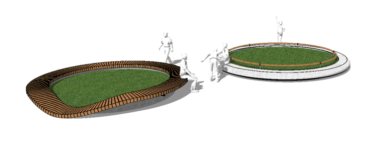 现代异形广场室内外座椅SU模型_10