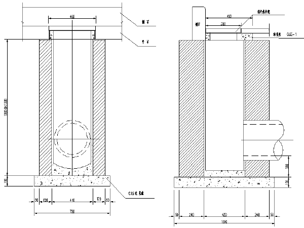污水井构造图资料下载-市政雨、污水通用图(交通规划院)