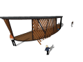 现代廊架木质生态陈设园林椅SU模型