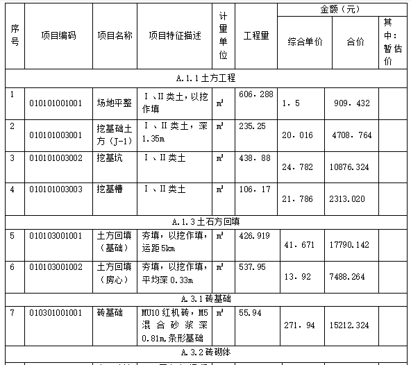 三层框架结构工程综合实例讲解(北京定额)_9