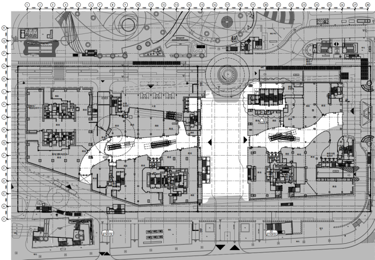 商业中心室内效果图资料下载-[南京]商业中心装修施工图+效果图+灯光图