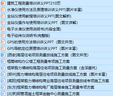 建筑工程考核评分表资料下载-一建下载！15套建筑工程测量培训资料合集