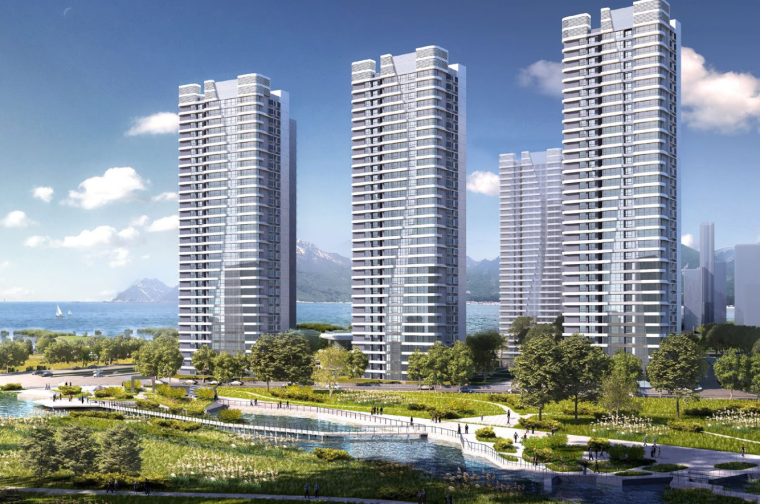 高密度住宅区案例资料下载-[云南]高密度海景社区住宅景观规划设计