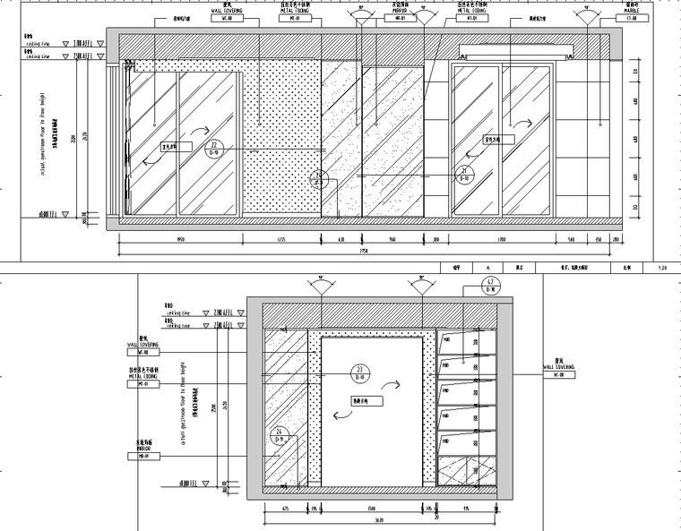 [上海]翡翠江湾某三层别墅室内装修施工图_8