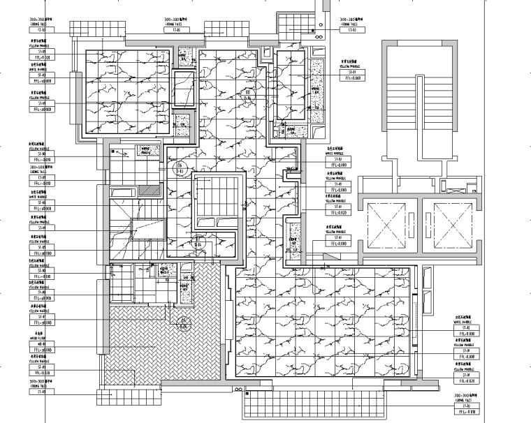 [上海]翡翠江湾某三层别墅室内装修施工图_3