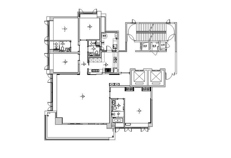 [广州]佛山230户型大平层全套施工图_效果图_5