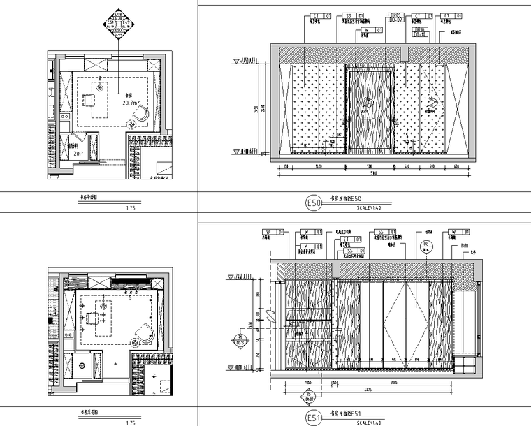 [湖北]武汉515M²大平层私宅施工图_附效果图_7