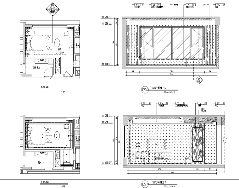 [湖北]武汉515M²大平层私宅施工图_附效果图_9