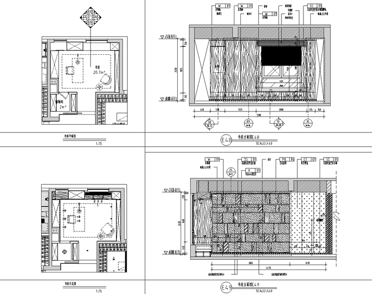 [湖北]武汉515M²大平层私宅施工图_附效果图_6