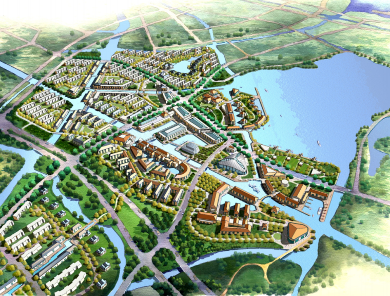 乡村景观规划CAD资料下载-[上海]某美丽乡村新镇总体景观规划设计