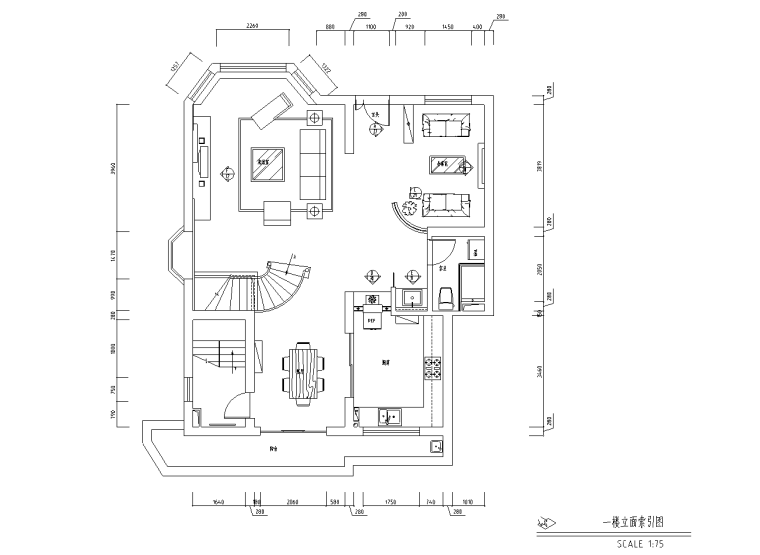 [上海]松江开元新都某二层住宅设计施工图_4