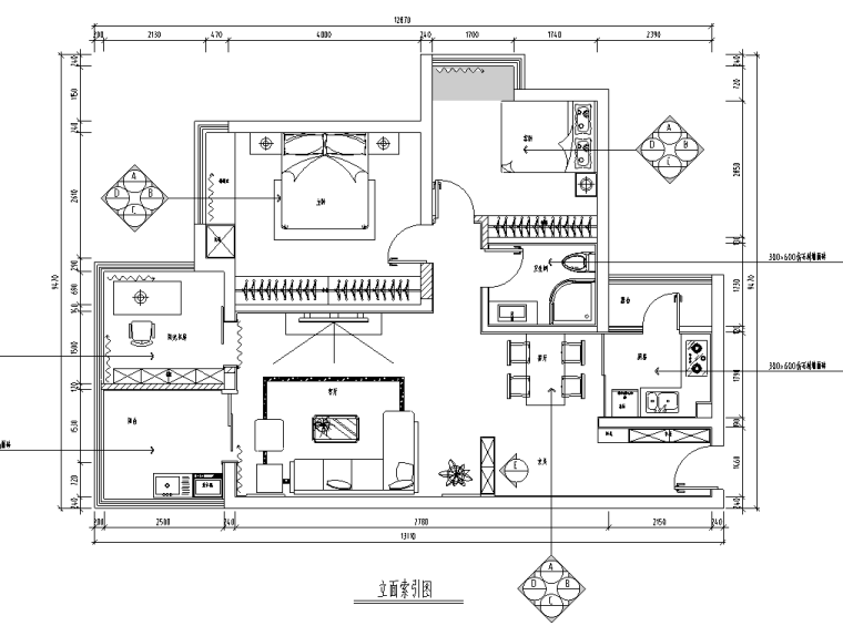 [山东]青岛现代轻奢住宅家装设计施工图_8