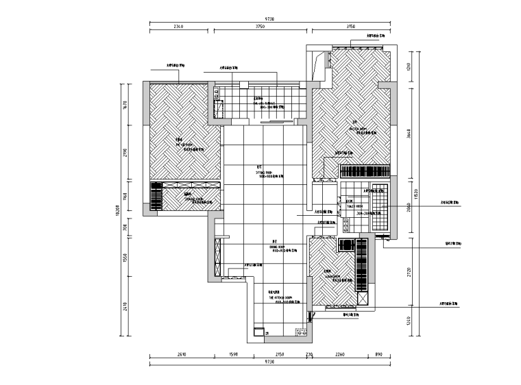 [福建]厦门简约二居室住宅施工图_附效果图_4