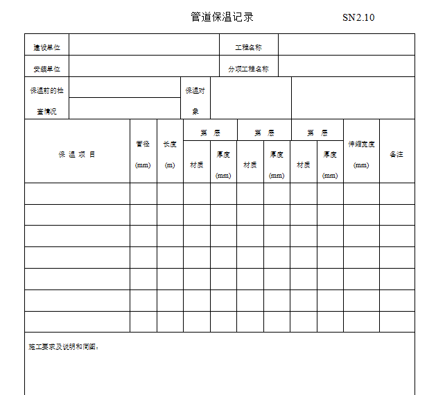 建筑给排水及采暖工程竣工验收表格大全_6