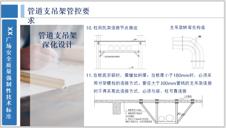 钢结构上支吊架安装资料下载-机电安装管道支吊架管控要求，完整可下载！