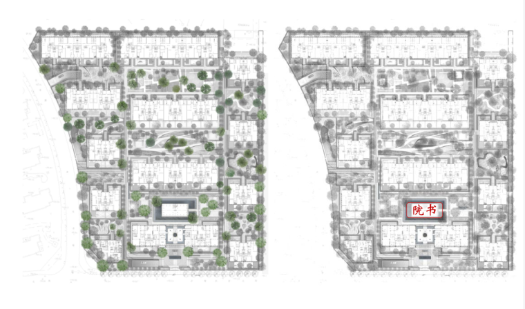 小区现代景观文本资料下载-[北京]现代流线住宅小区景观方案设计
