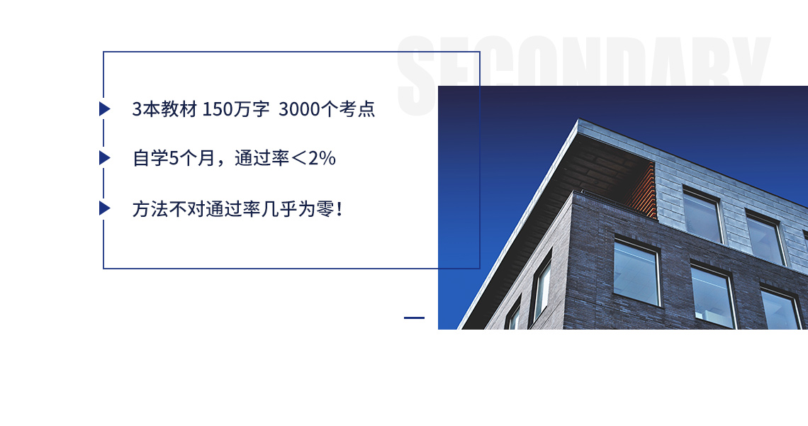 2020二级建造师培训班（二建建筑全科）帮助大家提高效率，3本教材150万字3000个考点自学5个月，通过率＜2％，方法不对通过率几乎为零！" style="width:1140px;