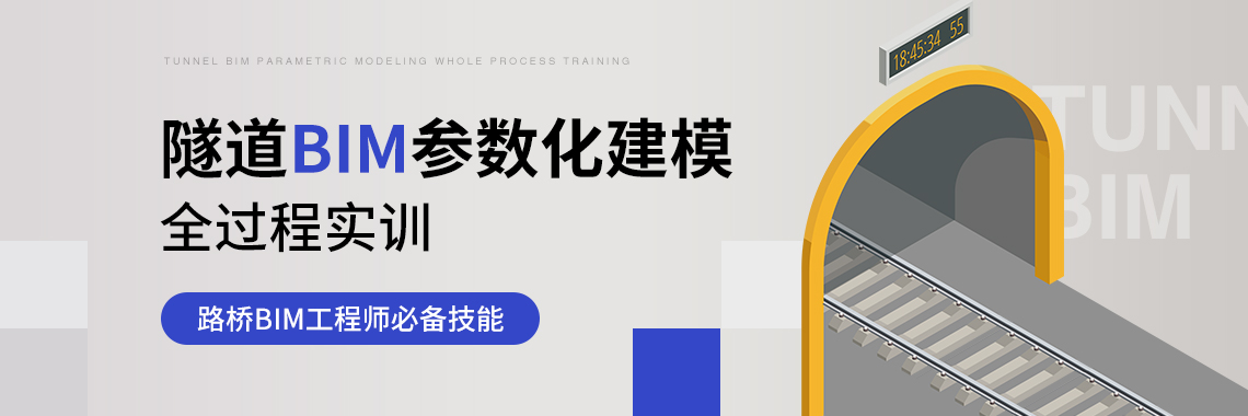 隧道BIM参数化建模全过程实训，路桥BIM工程师必备技能，让学员学完能独立负责路桥BIM项目中的隧道，指导BIM隧道项目实施全过程。