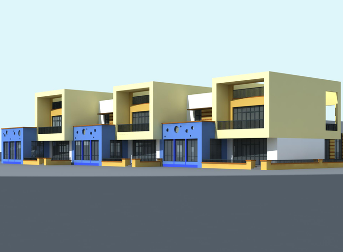 6班幼儿园建筑施工图（CAD+效果图）-效果图1