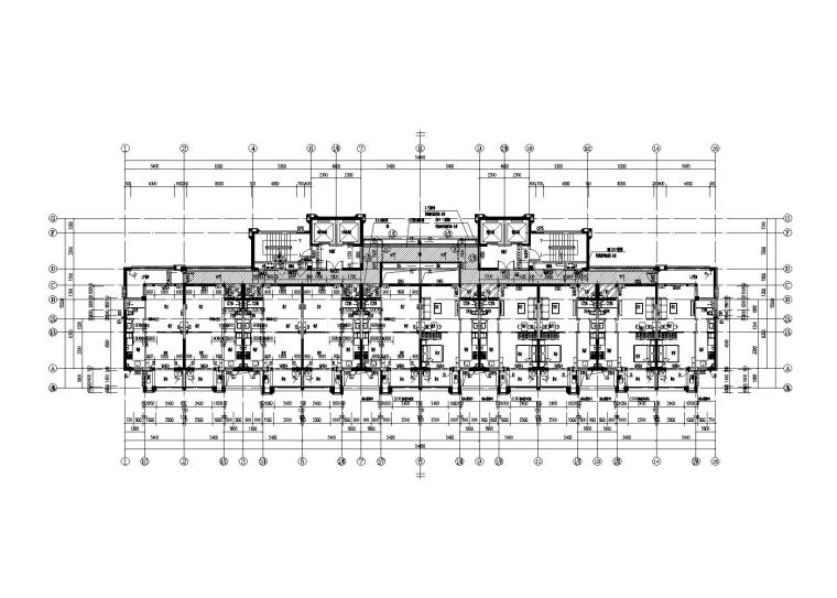 23层剪力墙框架结构住宅楼全套施工图-6-20层偶数层平面图