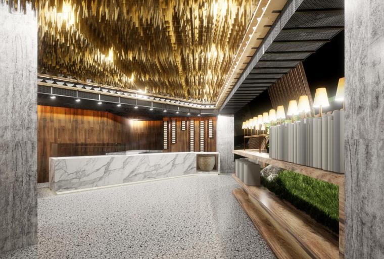 现代风格小型公建建筑资料下载-现代风格时尚火锅餐厅室内设计（2018年）