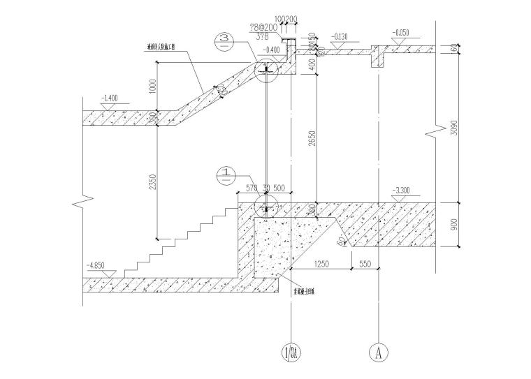 23层剪力墙框架结构住宅楼全套施工图-连接通道详图