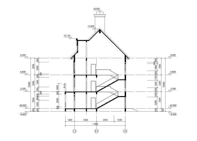 [湖北]武汉合嘉幼儿园建筑施工图(CAD+效果图)-1-1剖面图