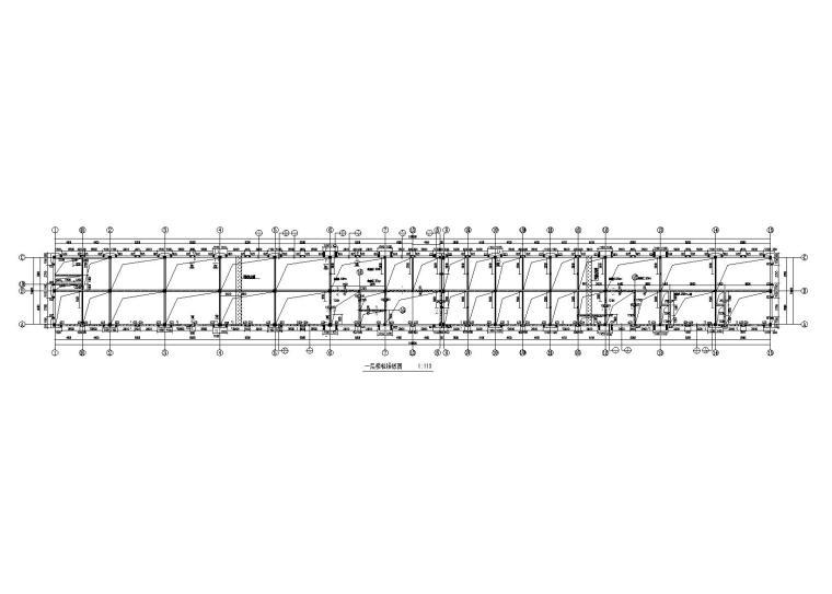 地上2层局部3层商业楼全套施工图_建筑结构-一层楼板模板图