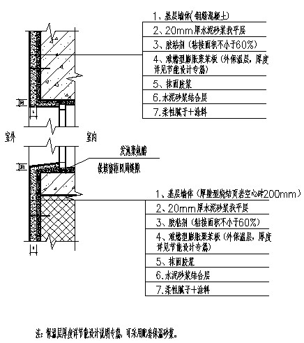 [重庆]高层住宅项目节能专项施工方案（细部做法详细图片丰富）-45窗洞口及阴阳角节点图