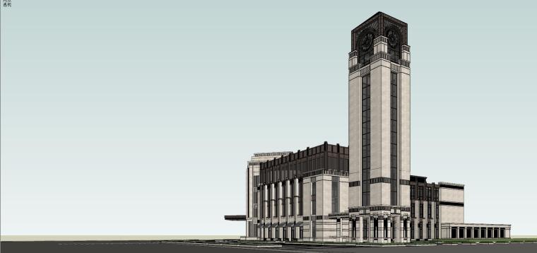 [山东]绿地济南新古典会所建筑模型设计（2018年）-L 14