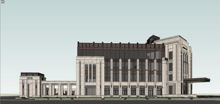 [山东]绿地济南新古典会所建筑模型设计（2018年）-L 12
