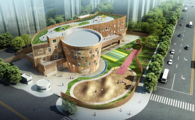 revit幼儿园模型资料下载-[上海]紫竹领仕幼儿园建筑模型设计（2018年）