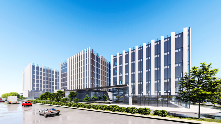 现代风格招商产业园建筑模型设计(2018年)