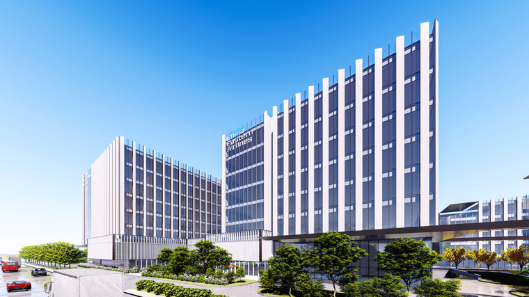 现代风格招商产业园建筑模型设计(2018年)