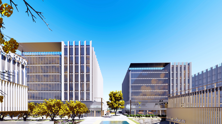 现代风格招商产业园建筑模型设计(2018年)