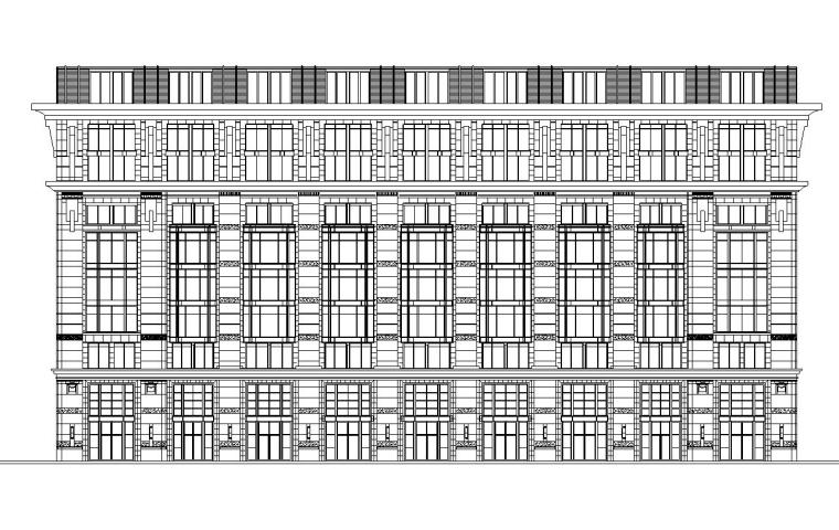 [北京]金融街E9项目政府公建办公楼建筑施工图设计（CAD）-01 立面图