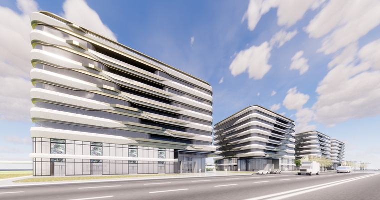 中粮办公楼建筑模型设计(现代线型)