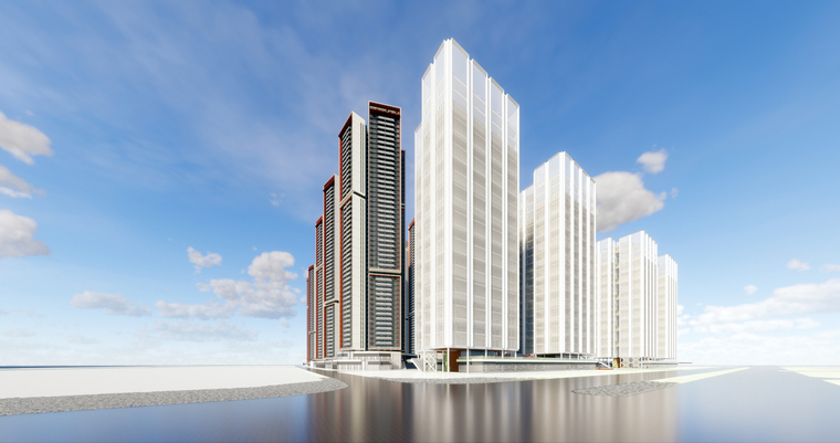 现代风格公寓写字楼 高层住宅建筑设计