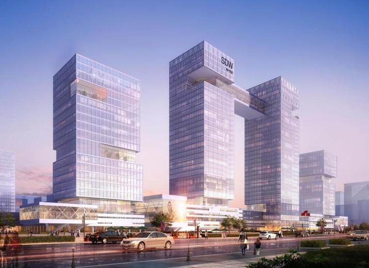上海现代风格创意园资料下载-现代风格高科产业园建筑模型设计
