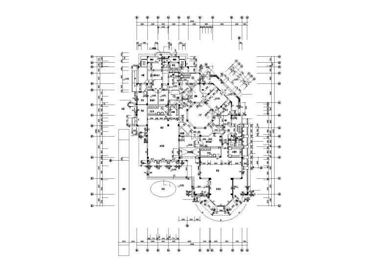 [湖南]长沙绿城育华幼儿园建筑施工图（6班+CAD）-一层平面图