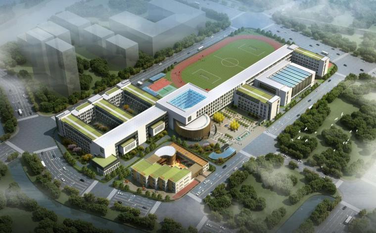 中学建筑模型设计资料下载-[浙江]杭州北部软件园祥符中学建筑模型设计