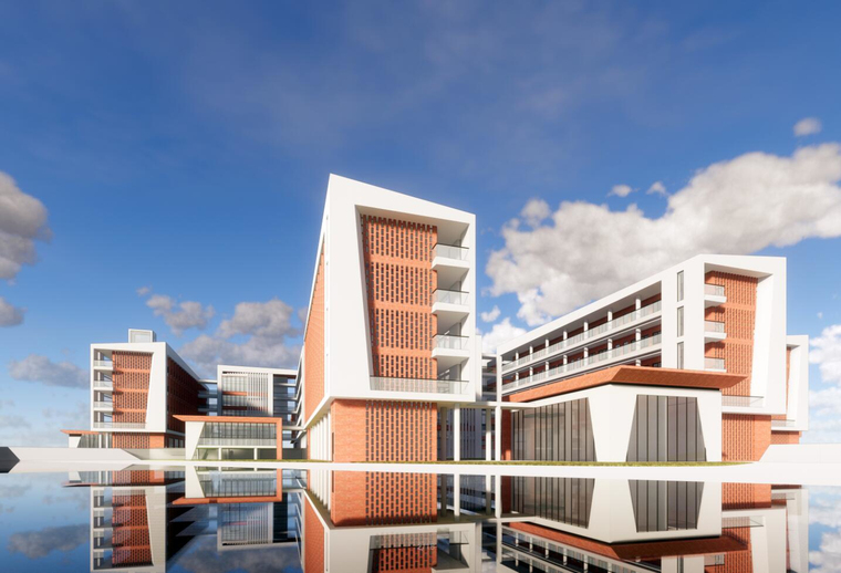 现代风格学校设计模型(2018年)