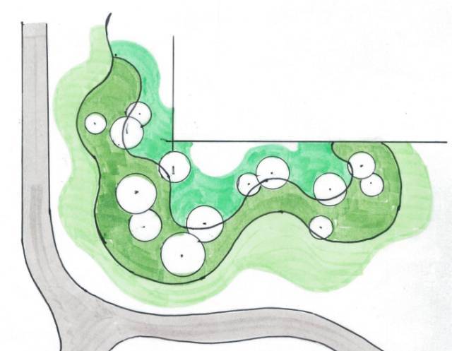 景观设计干货 | 绿化地被放线手法运用图解_31