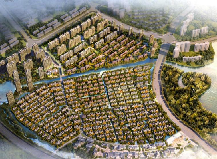 临河建筑物资料下载-[湖南]世茂暨阳湖三角洲住宅建筑方案文本（PDF+357页）