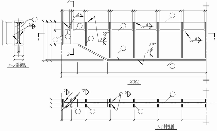 钢筋混凝土结构施工图详解PPT（内容完整）-71钢结构构件图上焊缝标注示例