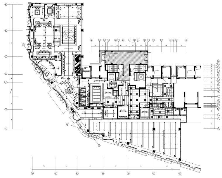 [上海]集艾设计-上海海珀黄浦售楼处CAD施工图-3灯具定位图