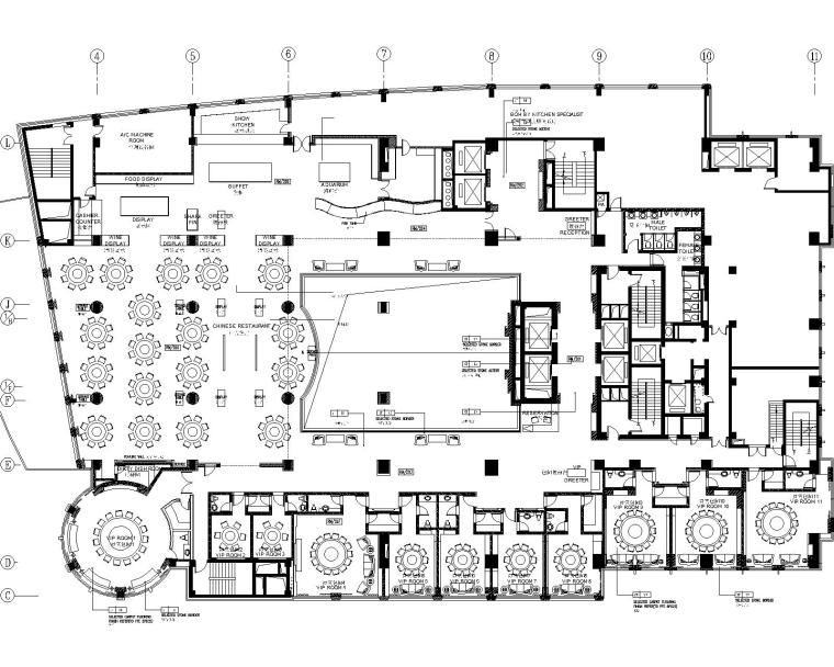 100平米室内su图资料下载-2000平米中餐厅室内装修设计施工图