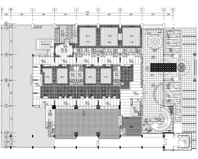 安徽豪华海鲜酒楼装修设计图-3一层地面材料图